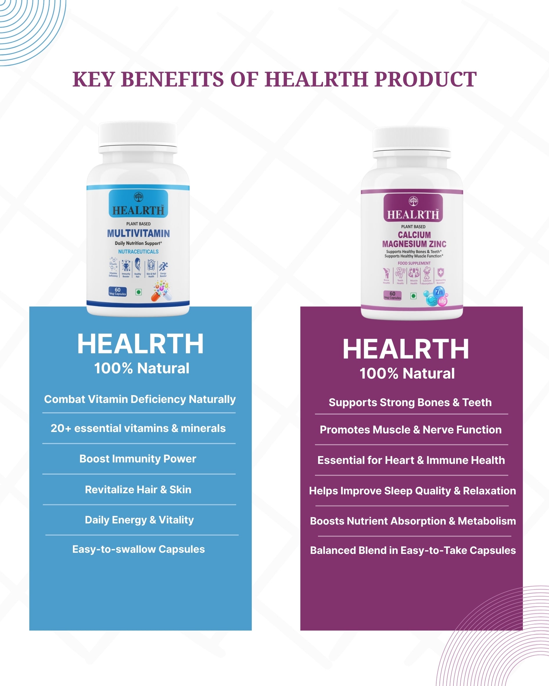 Multivitamin & Calcium Magnesium Zinc Duo